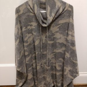 Olive camo poncho